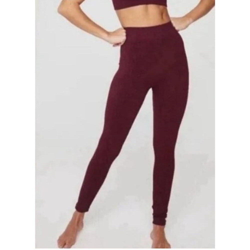 NWT $85 knix dark cherry small seamless leggings 938